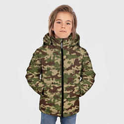 Куртка зимняя для мальчика Камуфляж ВСР-98 Флора, цвет: 3D-черный — фото 2