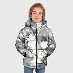 Куртка зимняя для мальчика Белый мрамом, цвет: 3D-черный — фото 2