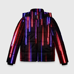 Куртка зимняя для мальчика Метеоритный дождь, цвет: 3D-черный