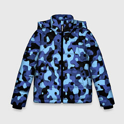 Куртка зимняя для мальчика Камуфляж Sky Blue, цвет: 3D-светло-серый