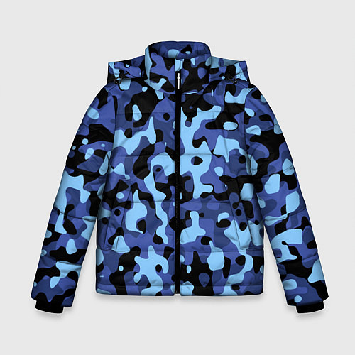 Зимняя куртка для мальчика Камуфляж Sky Blue / 3D-Светло-серый – фото 1