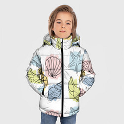 Куртка зимняя для мальчика Морские обитатели, цвет: 3D-светло-серый — фото 2