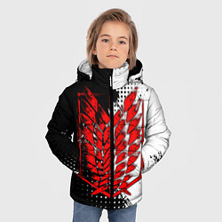 Куртка зимняя для мальчика АТ - Разведкорпус - Красный, цвет: 3D-светло-серый — фото 2