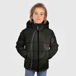 Куртка зимняя для мальчика Чёрная спираль, цвет: 3D-светло-серый — фото 2