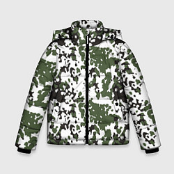 Куртка зимняя для мальчика Камуфляж M-84 Snow, цвет: 3D-черный