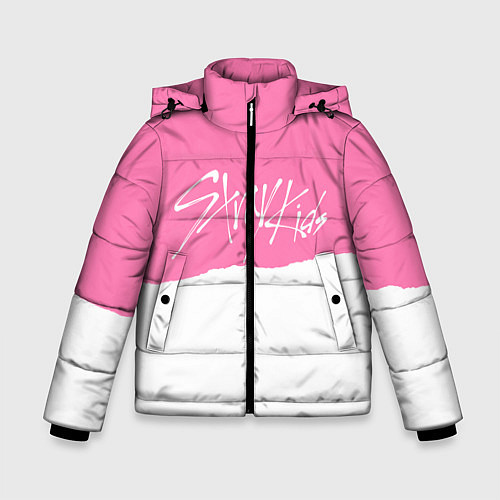 Зимняя куртка для мальчика Stray Kids pink and white / 3D-Светло-серый – фото 1