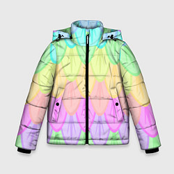 Куртка зимняя для мальчика Цветные перья, цвет: 3D-черный