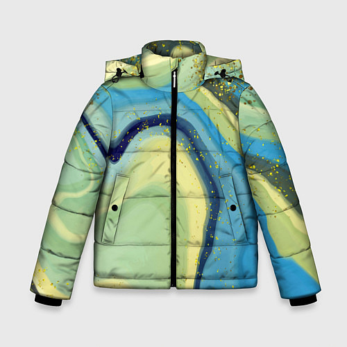 Зимняя куртка для мальчика Сине-зеленый агат / 3D-Красный – фото 1