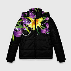 Куртка зимняя для мальчика Лилии, цвет: 3D-черный