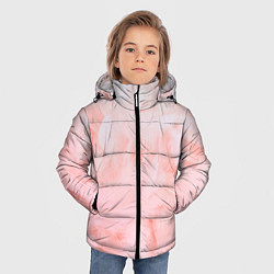 Куртка зимняя для мальчика Aesthetic visual art pink feathers, цвет: 3D-светло-серый — фото 2