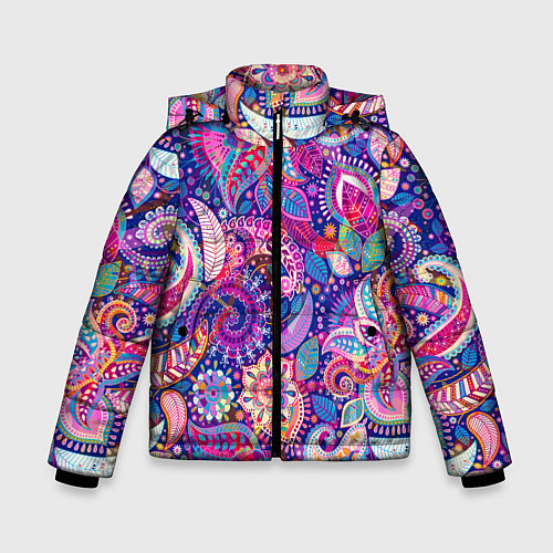 Зимняя куртка для мальчика Multi-colored colorful patterns / 3D-Светло-серый – фото 1