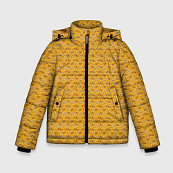 Куртка зимняя для мальчика Паттерн с утятами, цвет: 3D-светло-серый