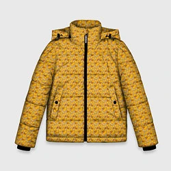 Куртка зимняя для мальчика Паттерн с утятами, цвет: 3D-черный