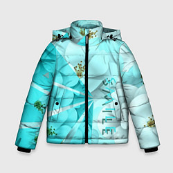 Куртка зимняя для мальчика Нежный цветочный smile, цвет: 3D-красный