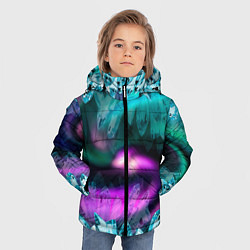 Куртка зимняя для мальчика Кристаллы и северное сияние, цвет: 3D-светло-серый — фото 2