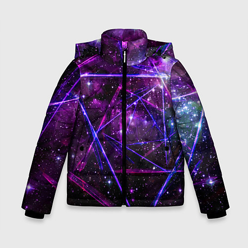 Зимняя куртка для мальчика Triangle space - Neon - Geometry / 3D-Светло-серый – фото 1