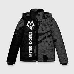 Зимняя куртка для мальчика Metro Exodus glitch на темном фоне: по-вертикали