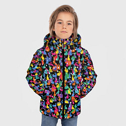 Куртка зимняя для мальчика Разноцветные кролики, цвет: 3D-светло-серый — фото 2