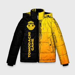 Куртка зимняя для мальчика Tomodachi Game - gold gradient: по-вертикали, цвет: 3D-черный