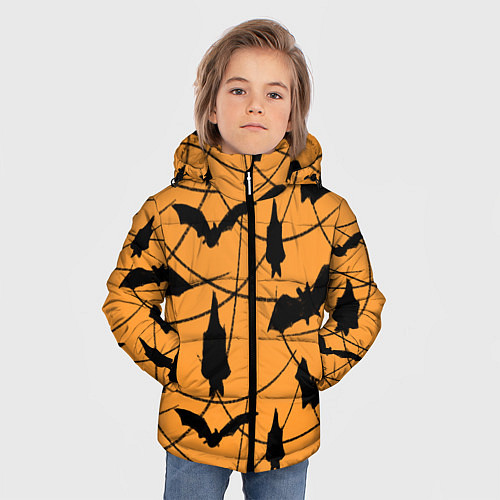 Зимняя куртка для мальчика Только летучие мыши / 3D-Светло-серый – фото 3