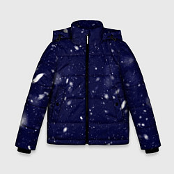 Куртка зимняя для мальчика Снежная новогодняя ночь, цвет: 3D-красный
