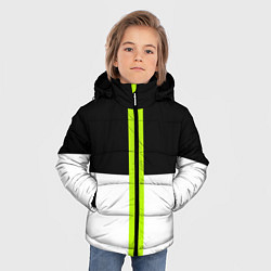 Куртка зимняя для мальчика Геометрия Инь-Янь, цвет: 3D-светло-серый — фото 2