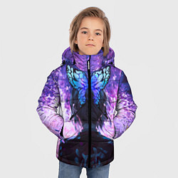 Куртка зимняя для мальчика Шинобу Кочо - Великолепная бабочка, цвет: 3D-светло-серый — фото 2
