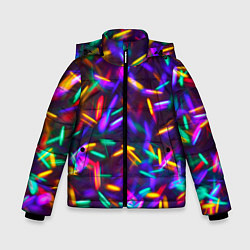 Куртка зимняя для мальчика Цветомузыка, цвет: 3D-светло-серый