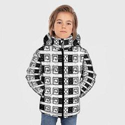 Куртка зимняя для мальчика Signs hieroglyphs, цвет: 3D-светло-серый — фото 2