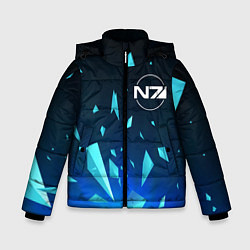 Куртка зимняя для мальчика Mass Effect взрыв частиц, цвет: 3D-черный