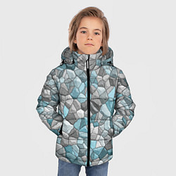 Куртка зимняя для мальчика Мозаика из цветных камней, цвет: 3D-красный — фото 2