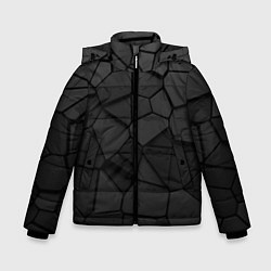 Куртка зимняя для мальчика Черные стальные плиты, цвет: 3D-черный