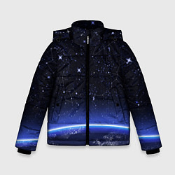 Куртка зимняя для мальчика Земной горизонт, цвет: 3D-черный