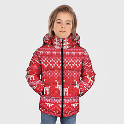 Куртка зимняя для мальчика Тёплые олени, цвет: 3D-красный — фото 2