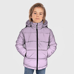 Куртка зимняя для мальчика Монохромный полосатый розовато-сиреневый, цвет: 3D-светло-серый — фото 2