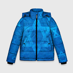 Куртка зимняя для мальчика Звезды Давида, цвет: 3D-черный