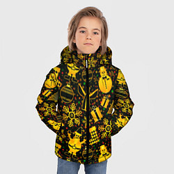 Куртка зимняя для мальчика New Year toys, цвет: 3D-черный — фото 2