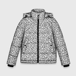 Куртка зимняя для мальчика Круги штрихованные, цвет: 3D-черный