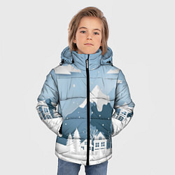 Куртка зимняя для мальчика Зимний день, цвет: 3D-черный — фото 2