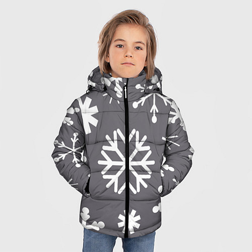 Зимняя куртка для мальчика Snow in grey / 3D-Черный – фото 3