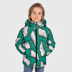 Куртка зимняя для мальчика Книжный узор, цвет: 3D-красный — фото 2