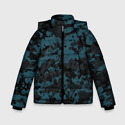 Куртка зимняя для мальчика Тёмно-синий камуфляж, цвет: 3D-красный