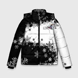 Куртка зимняя для мальчика Сноуборд черно-белый, цвет: 3D-светло-серый