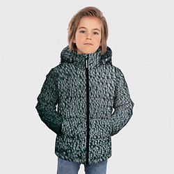 Куртка зимняя для мальчика Текстура воды крупным планом, цвет: 3D-светло-серый — фото 2