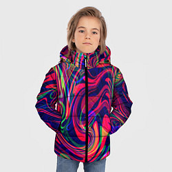 Куртка зимняя для мальчика Яркие волны, цвет: 3D-черный — фото 2