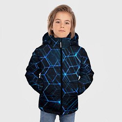 Куртка зимняя для мальчика Сетка из лучей, цвет: 3D-красный — фото 2