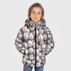 Куртка зимняя для мальчика Бейсбольные мячи, цвет: 3D-светло-серый — фото 2