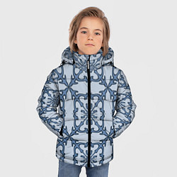 Куртка зимняя для мальчика Квадратный паттерн, цвет: 3D-черный — фото 2