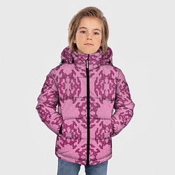 Куртка зимняя для мальчика Розовая витиеватая загогулина, цвет: 3D-красный — фото 2
