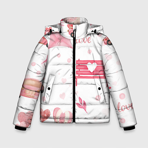 Зимняя куртка для мальчика Нежная любовь / 3D-Красный – фото 1